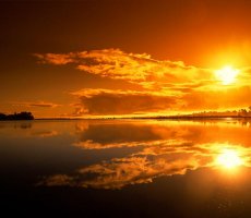 le couche du soleil